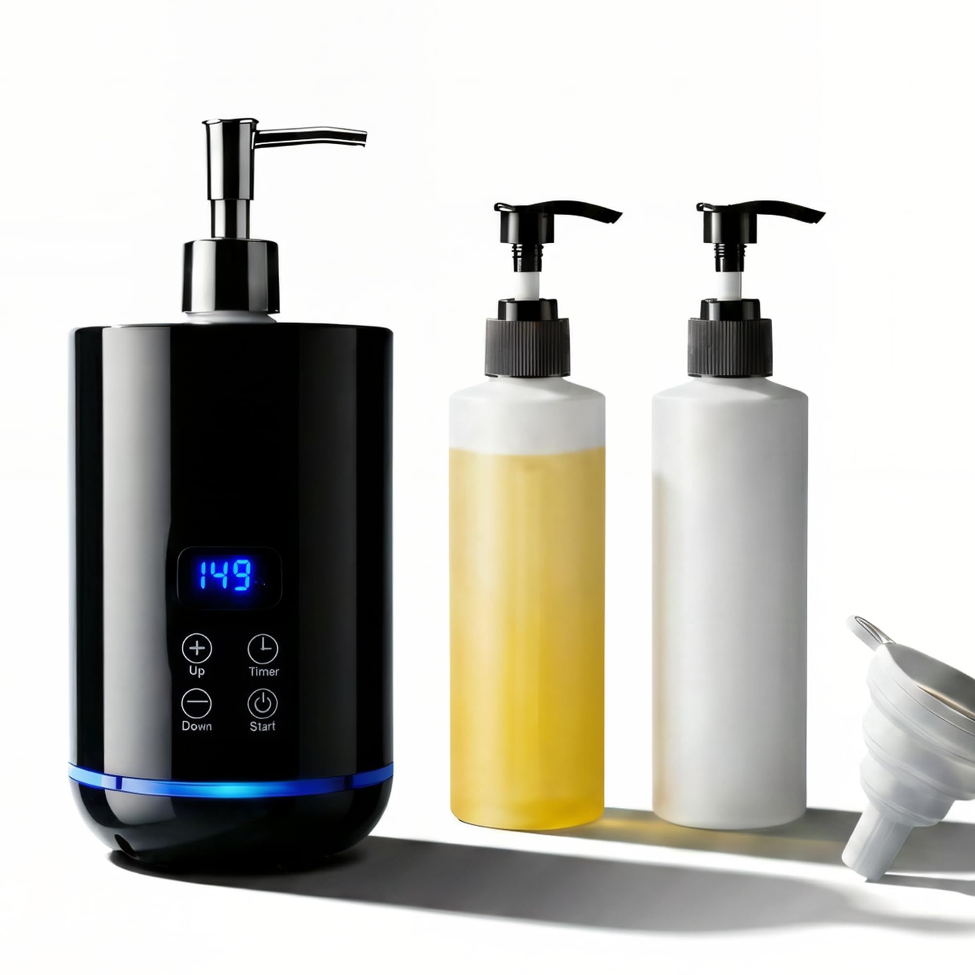 Professioneller Massageöl Wärmer, Massageölwärmer mit Zwei Ölflaschenspender Lotion Wärmer LCD Anzeige Flaschenwärmer Heizung für Spa Salon Haushalt Massageöl Flaschenwärmer