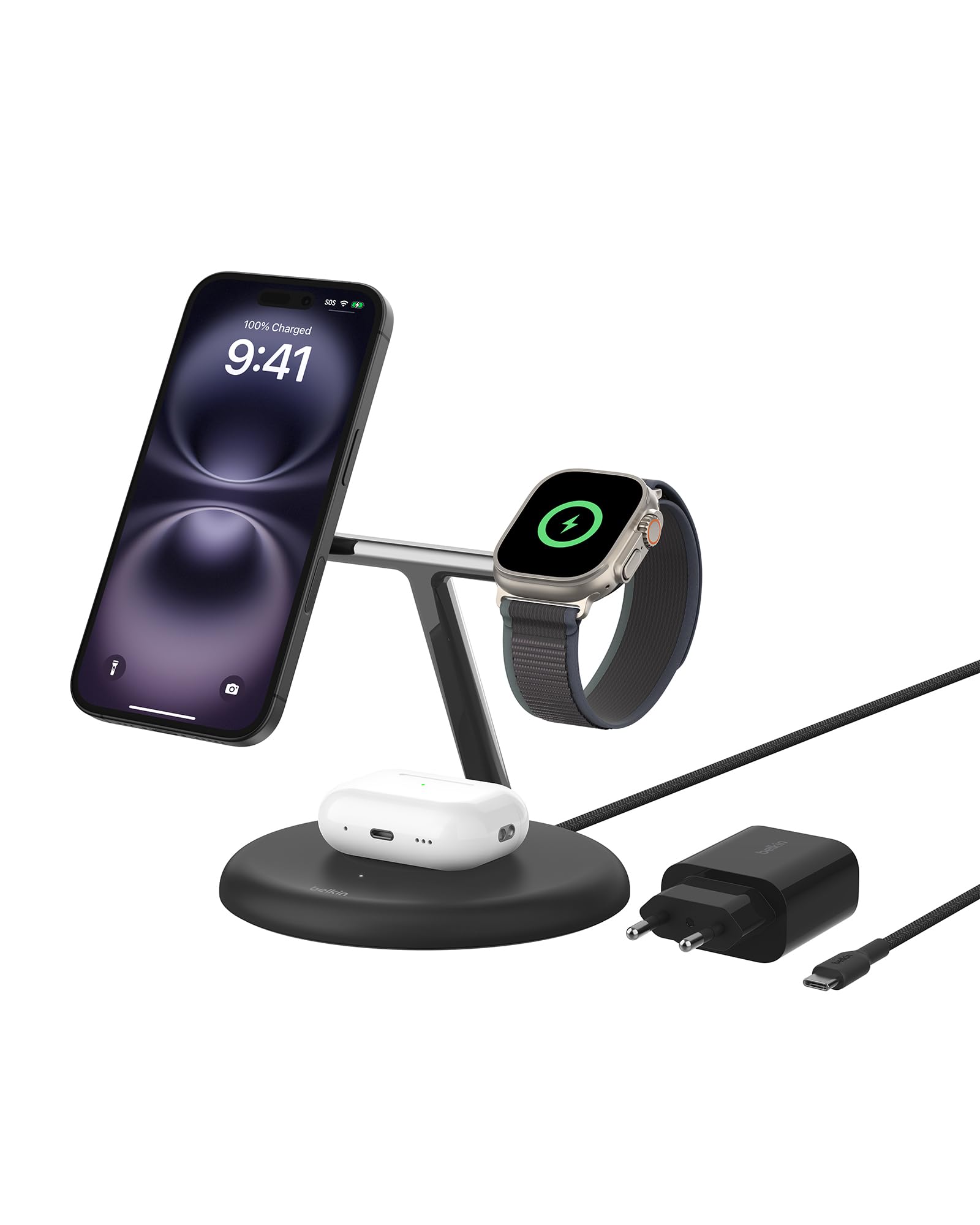 Belkin Soporte Cargador Iphone Y Apple Watch Belkin Magsafe