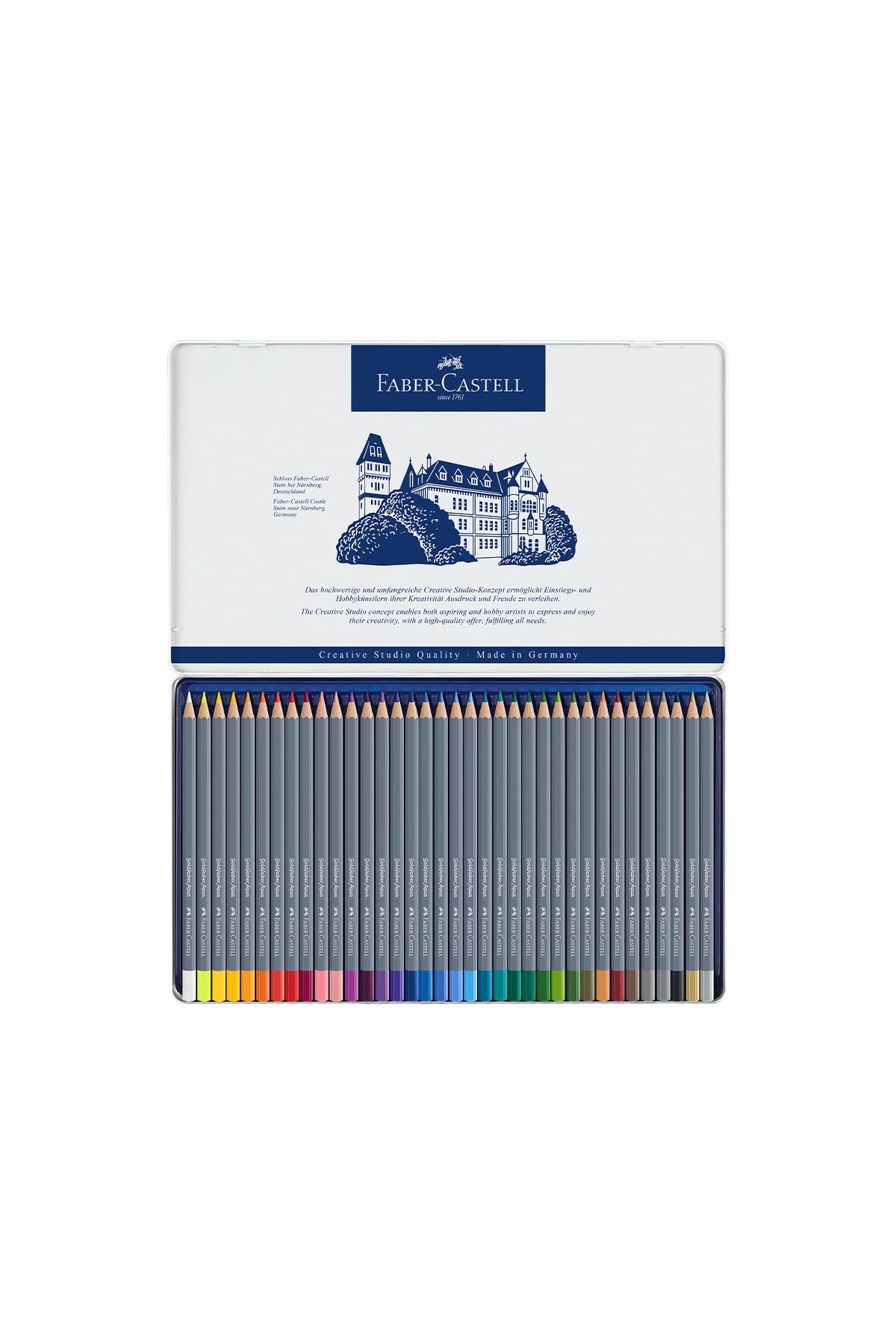 FABER-CASTELL Aquarellstifte GOLDFABER, 36er Metalletui, Sie erhalten 1 Packung, Packungsinhalt: 36 er Etui