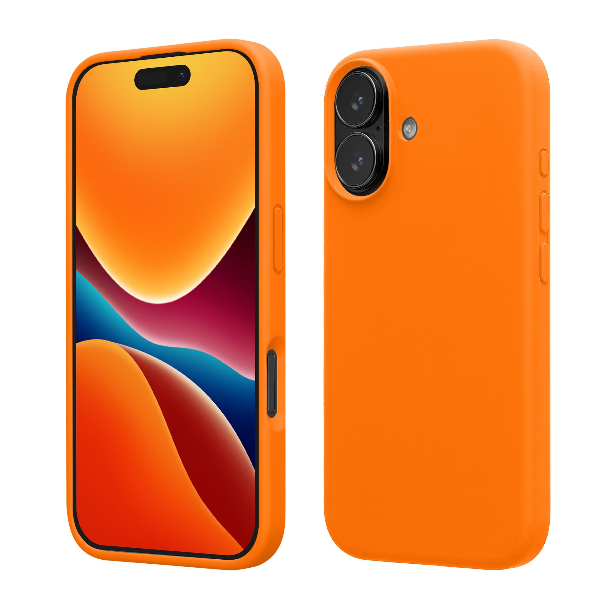 kwmobile Cover per iPhone 17 Custodia - Back Case per Smartphone in Silicone TPU - Protezione Gommata - arancia fruttata