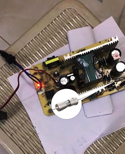 Miniatura 10 de Bettomshin 20 fusibles axiales de tubo de cerámica T3.15A 250V, 3.6x10mm0.14"x0.39" Retraso de fusión lenta, fusibles de retardo de tiempo de