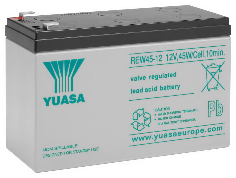 Goobay REW45 - Batería Recargable de Plomo ácido de 12 V - Baterías Recargables de Ultra Alta Capacidad (Black Plombierte Lead Acid (VRLA), 12 V, Paquete de 1, Blanco (S))