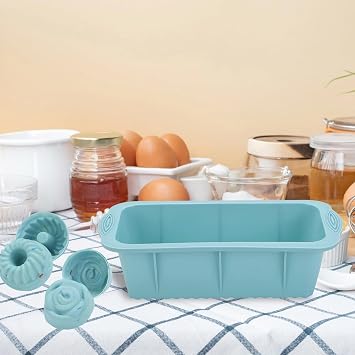 30 Piece Silicone Bakeware Set, Nonstick Baking Molds with Muffin Cupcake Pan, Loaf Cake Mold, Round Square Tray, Easy Release, Dishwasher Safe, Oven Microwave Air Fryer Compatible