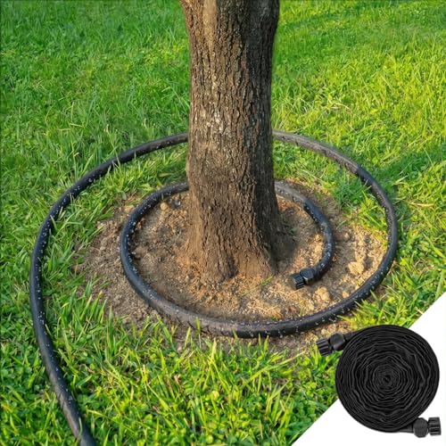 Soaker Hose Lightweight and Soft Garden Drip Hose Saves 80% Water Leak Proof Sprinkler Hose for Garden Flower Planters & Vegetable Plots Watering (10ft)