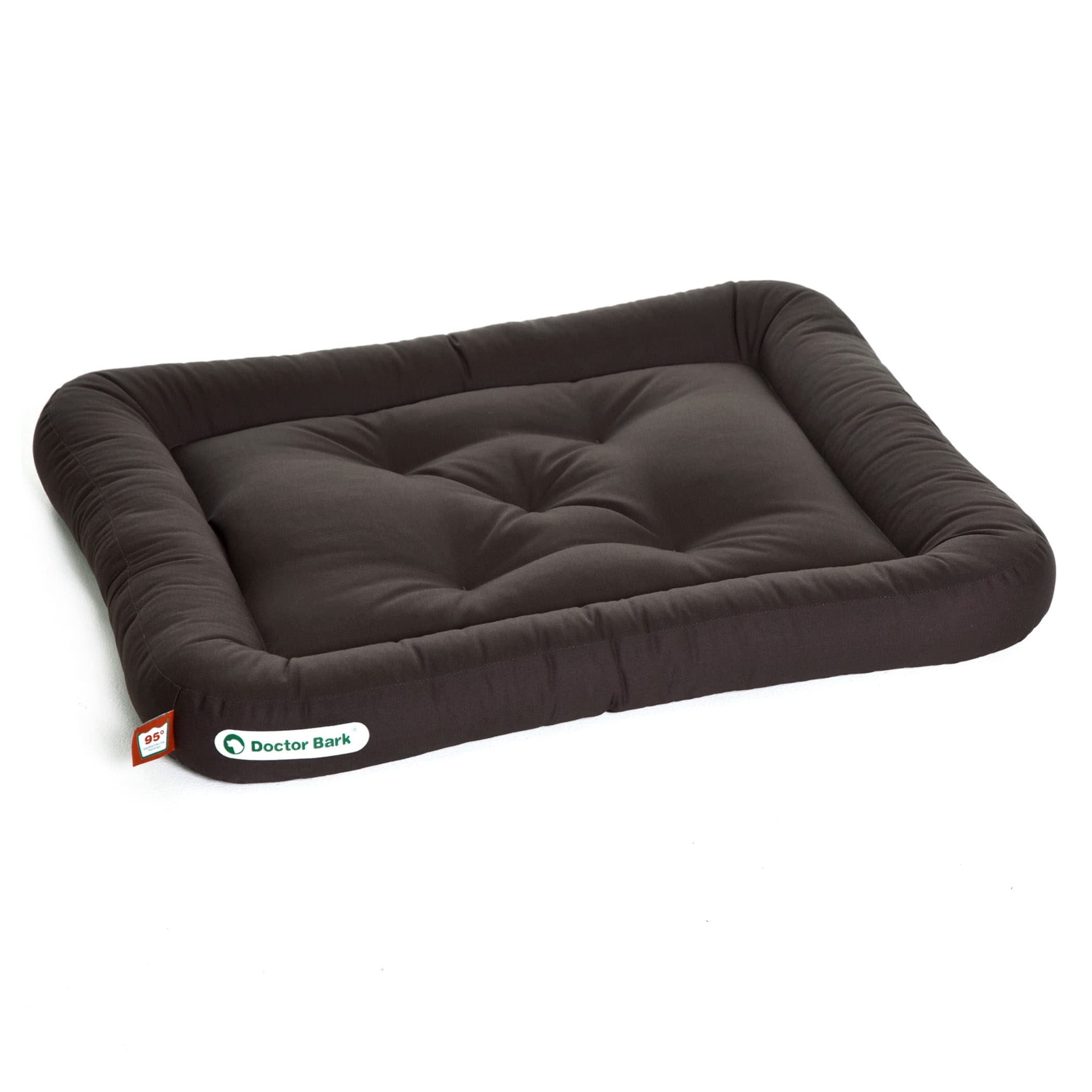 Doctor Bark Hundekissen - orthopädisches Hundebett, 95°C waschbar, hygienisch, robust & bequem (M - 75x65 cm, Braun)