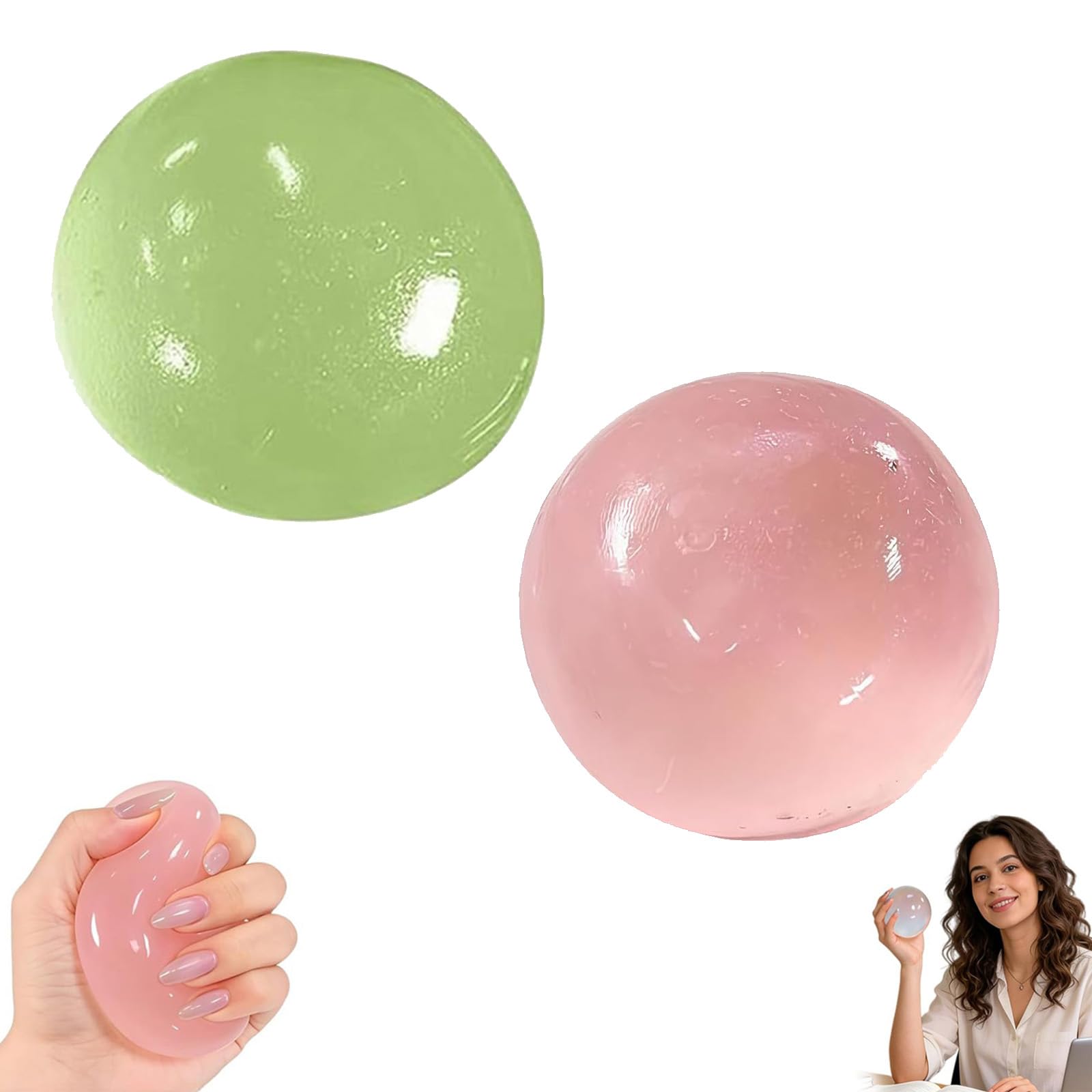2Pcs Coconut Oil Squishies,2026 New Coconut Oil Stress Ball, Slow Rising Squishies, Easy to Clean, Improving Focus, Or Easing Tension During Study, Work, Or Relaxation