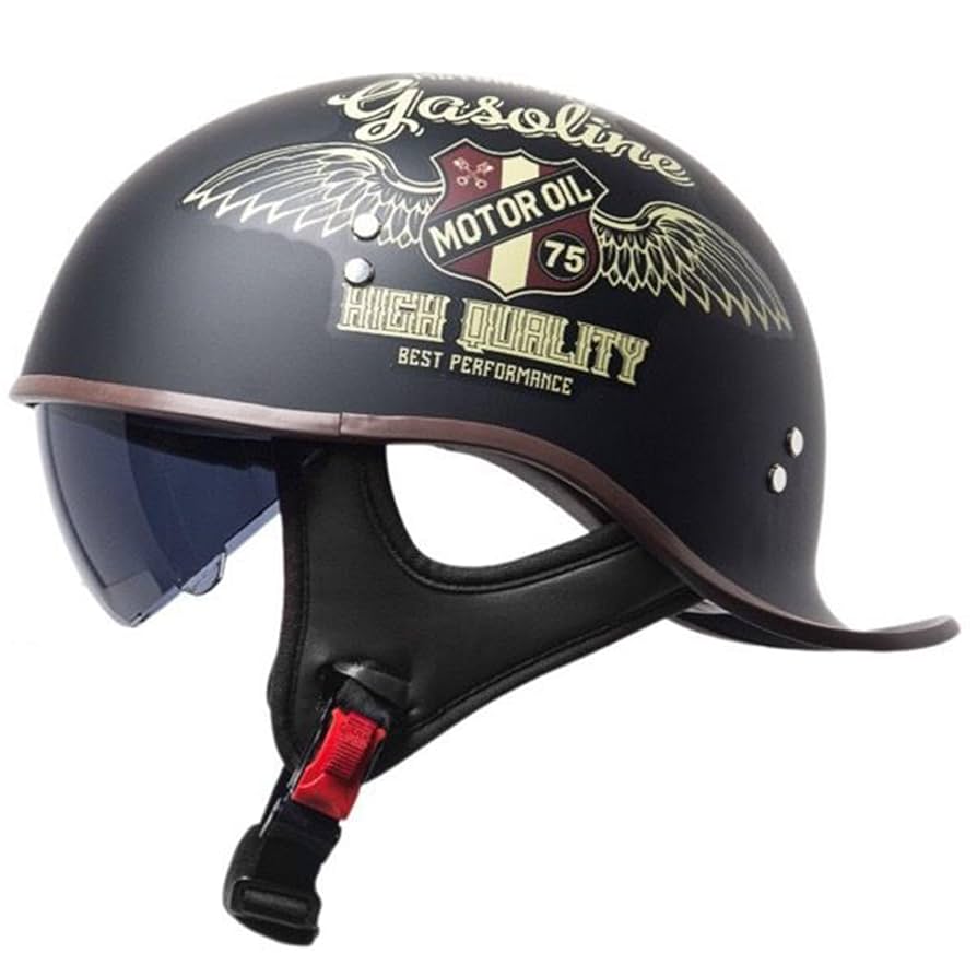たるお Amazon.com: OZSSLJJ Motorcycle Half Helmet DOT Approved