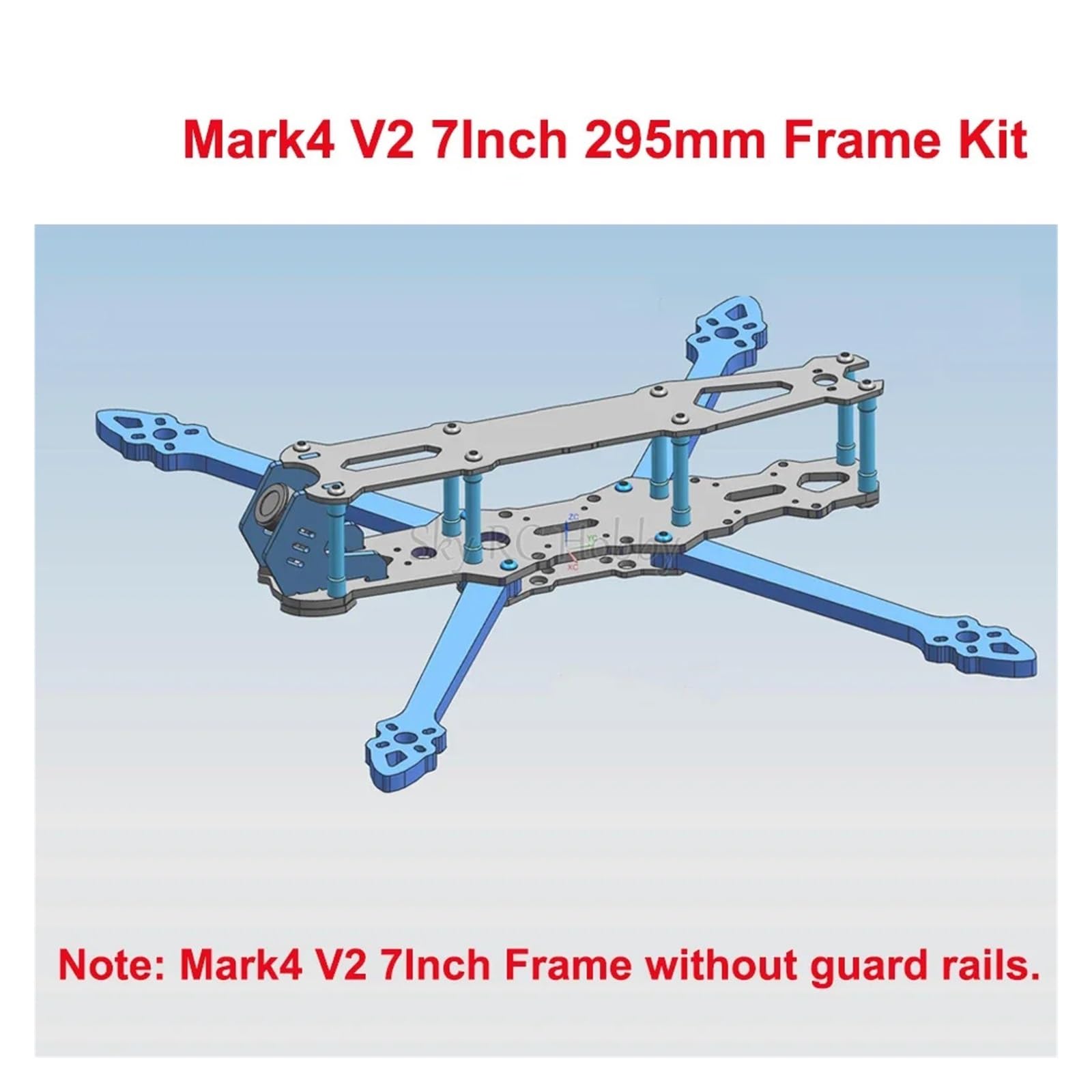 Kit telaio for drone da corsa FPV Quadcopter Freestyle Mark4 V2 Mark 4 da 8 pollici 367 mm 9 pollici 387 mm con braccio da 6 mm / 10 pollici 427 mm con braccio da 7,5 mm(Mark4 V2 8Inch 367mm)