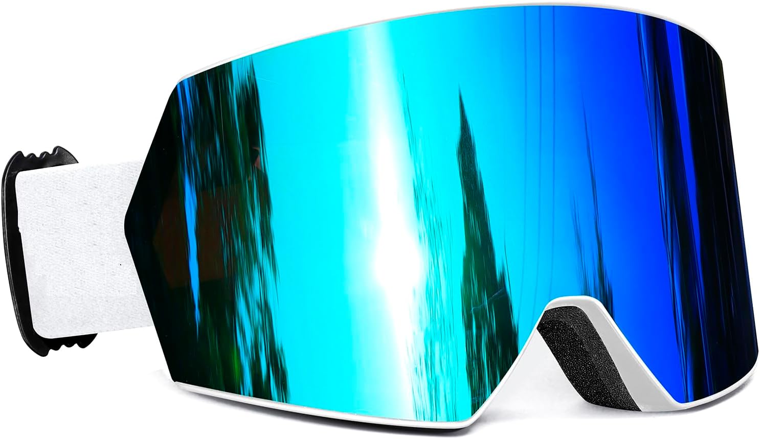 SPOSUNE Ski Goggles OTG Anti-Fog Snow Goggles for Men Women, UV400 Protection Snowboard Goggles for Skiing & Snowboarding