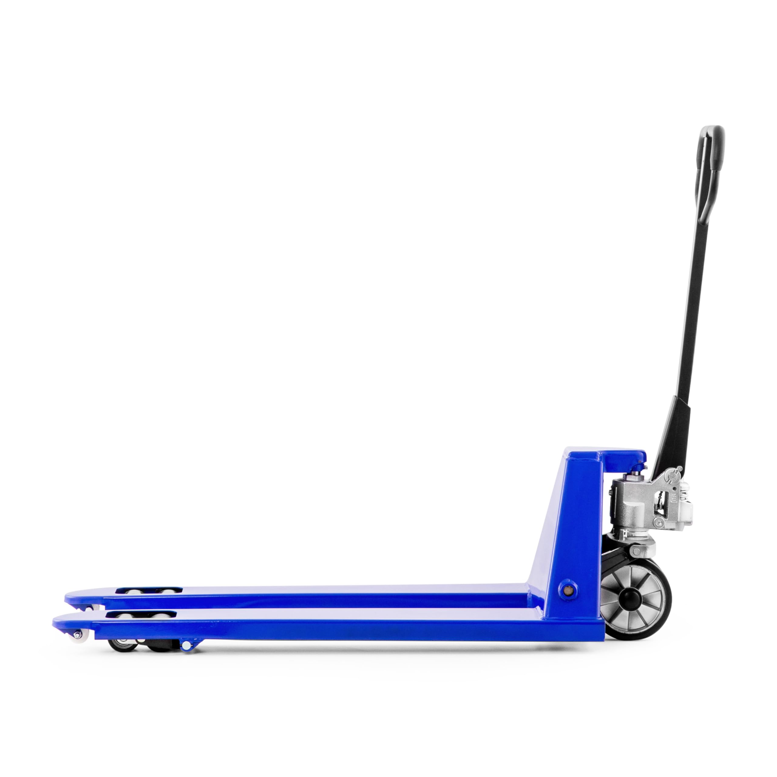 Pallit Hubwagen COMPACT-R | 2500 kg Tragkraft | 800 mm Gabellänge | Gummi Rollen | Single Bereifung | Palettenwagen kurz