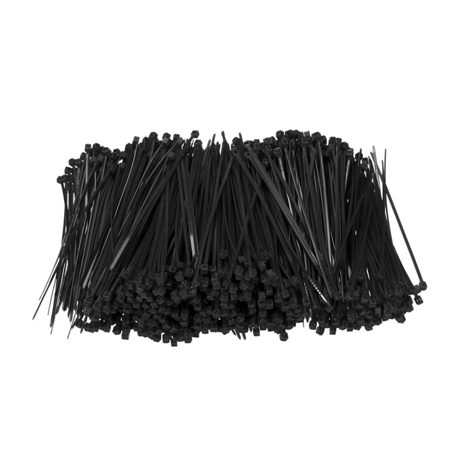 SePkus 1000 Stück/Set 100 mm x 3 mm selbstsichernde Schwarze Nylon-Draht-Kabelbinder zum Befestigen von Kabelbindern, ROHS-zertifizierte Netzwerkkabelmarkierung (schwarz, 3 mm x 100 mm, 1000 Stück)