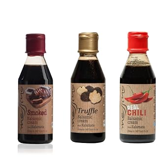 Messino Balsamic Glaze Gourmet Mix Smoked, Truffle & Chili, 3 x 250ml