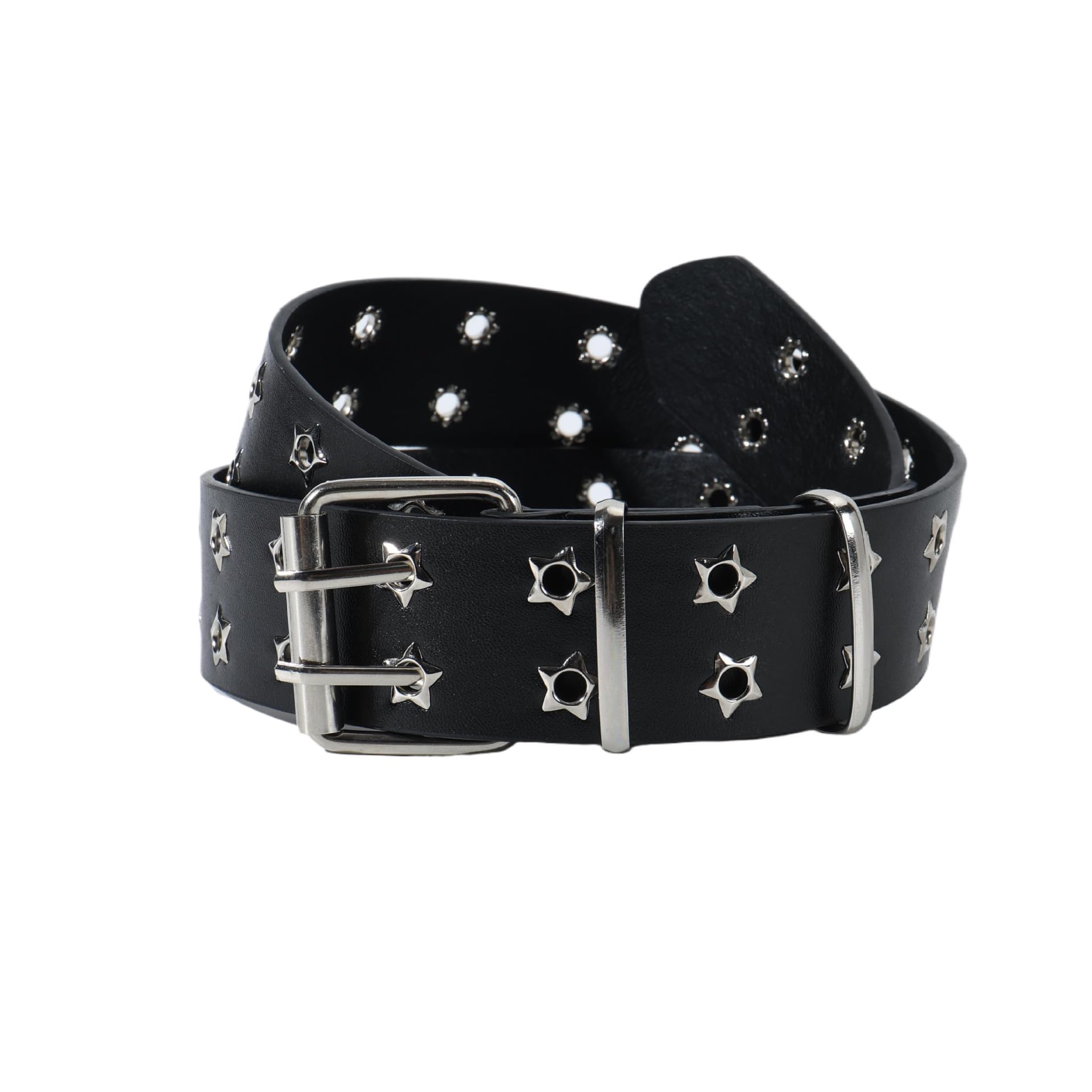 carl vinson Star Multi-Hole Wide Leather Belt for Women with Design Pattern-picture-20