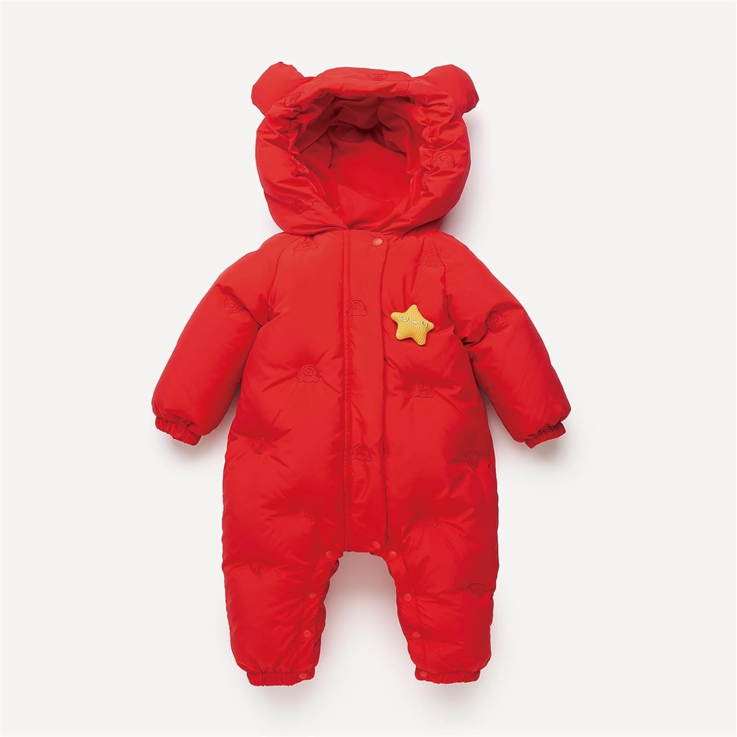 Children Boy Girl Long Sleeve Puffer Jackets Overalls Shape Wear Bodysuits Hood Outerwear Romper for Kid Fleece Lined Wool Thermal Thick Fuzzy Hooded Coats 2026 9 Months