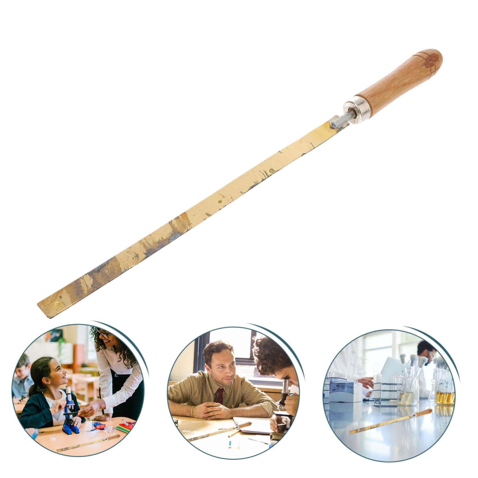 KONTONTY 1pc Sheet Bimetal Static Science Experiment Physics Experiment Instrument Thermal Expansion Experiments Tool for Physical Experiment Physical Experimental Apparatuses Beige Wooden