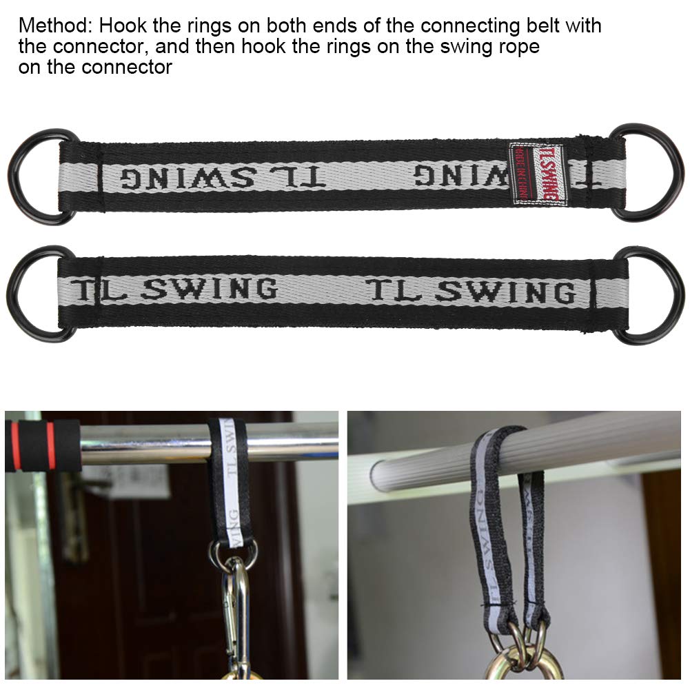 QANYEGN 5 Pcs Swing Aachment Straps, Tree Swing Hanging Kit, Swing Sling Suspension Aachment Straps for Outdoor Indoor Chair Swing (24cm)