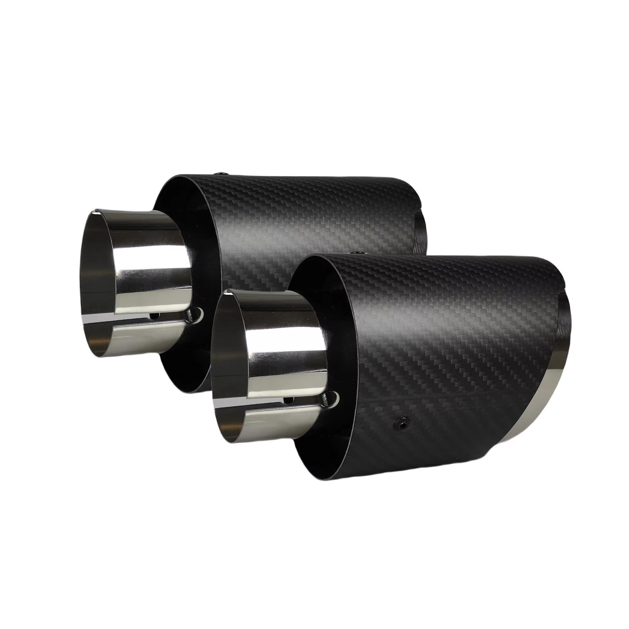 Cola Escape Coche Tubo Punta Para Boquilla De Escape Mate Sarga Única Bruñido Universal Para Coche(60mm-101mm)