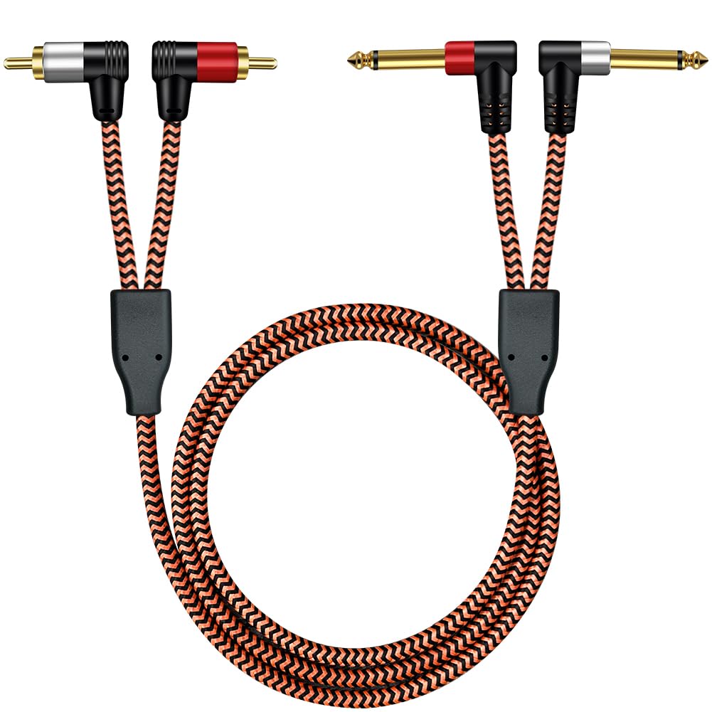 BMZFYBS Youii Dual 1/4 inch TS to Dual RCA Stereo Audio Interconnect Cable, Gold-Plated, Heavy Duty - Image 4