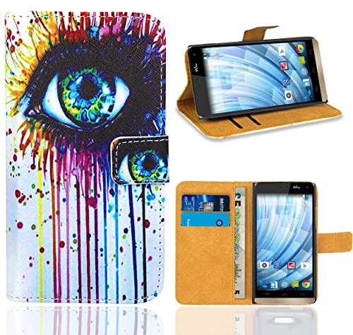 FoneExpert Wiko Getaway Housse Coque, Etui Housse Coque en Cuir Portefeuille Wallet Case Cover pour Wiko Getaway