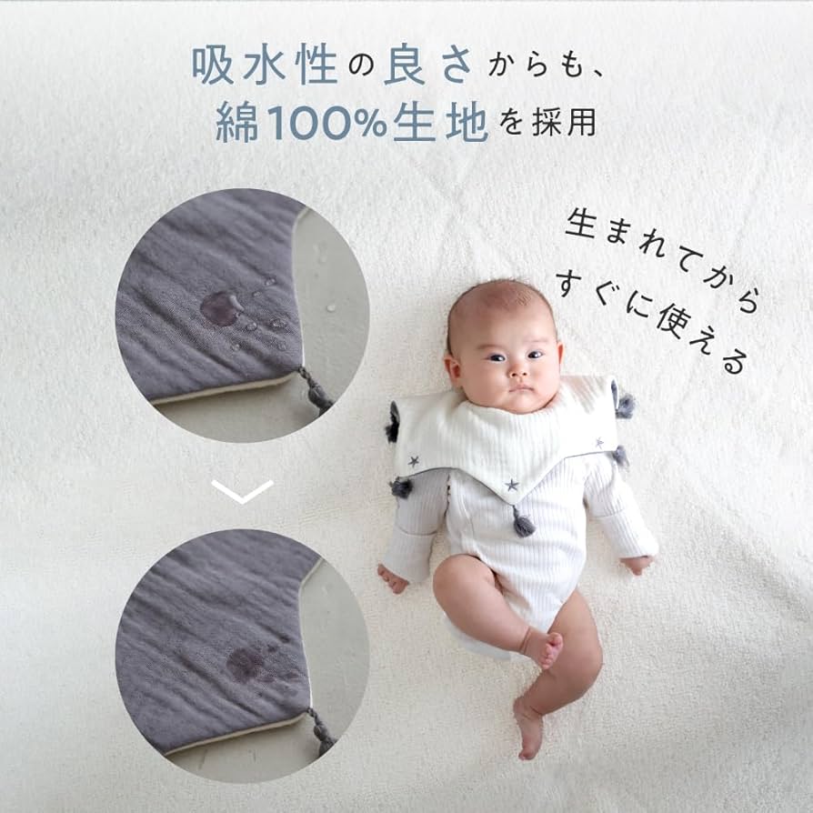 スタイ・よだれかけ R Amazon.co.jp: [プッパプーポ] スタイ よだれかけ ビブ 360 6重