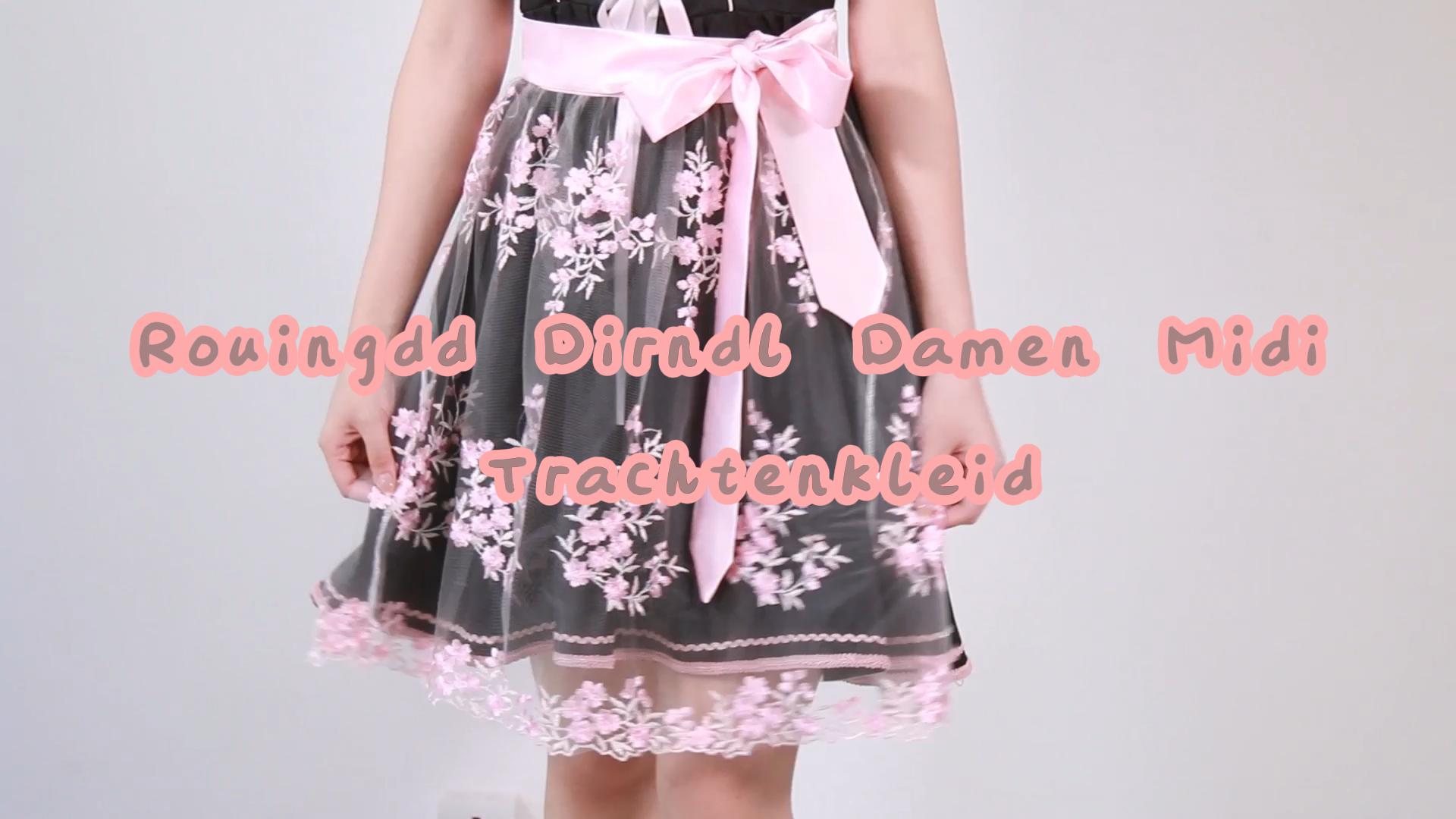XIADUOBAAN Dirndl Damen Midi Trachtenkleid Trachten Produktbild-Vorschau 6
