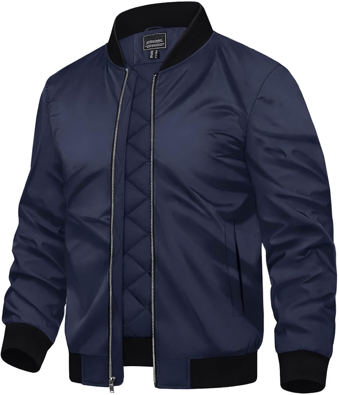 TACVASEN Mens Bomber Jackets Casual Fall Winter Warm Windbreaker Full Zip Windproof Outwear Padded Lined Coats TACVASEN Mens Bomber Jackets Casual Fall Winter Warm Windbreaker Full Zip Windproof Outwear Padded Lined Coats
