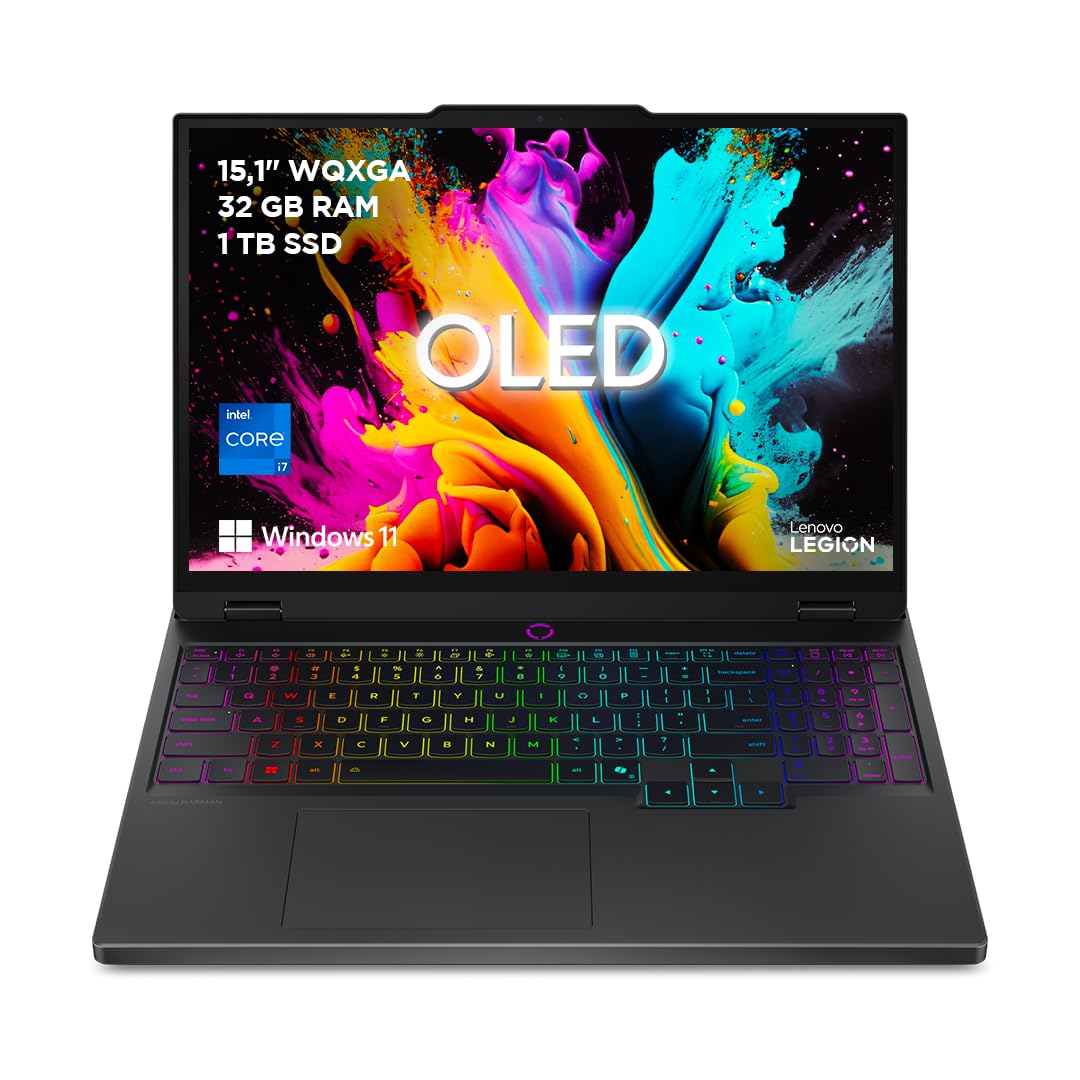 Lenovo Legion 5 Gaming Laptop - Display OLED WQXGA 16" 165Hz, Nvidia GeForce RTX 5050 8GB, Intel Core i7-13650HX, RAM 24GB, SSD 1T, Windows 11 Home, RGB Keyboard - Eclipse Black