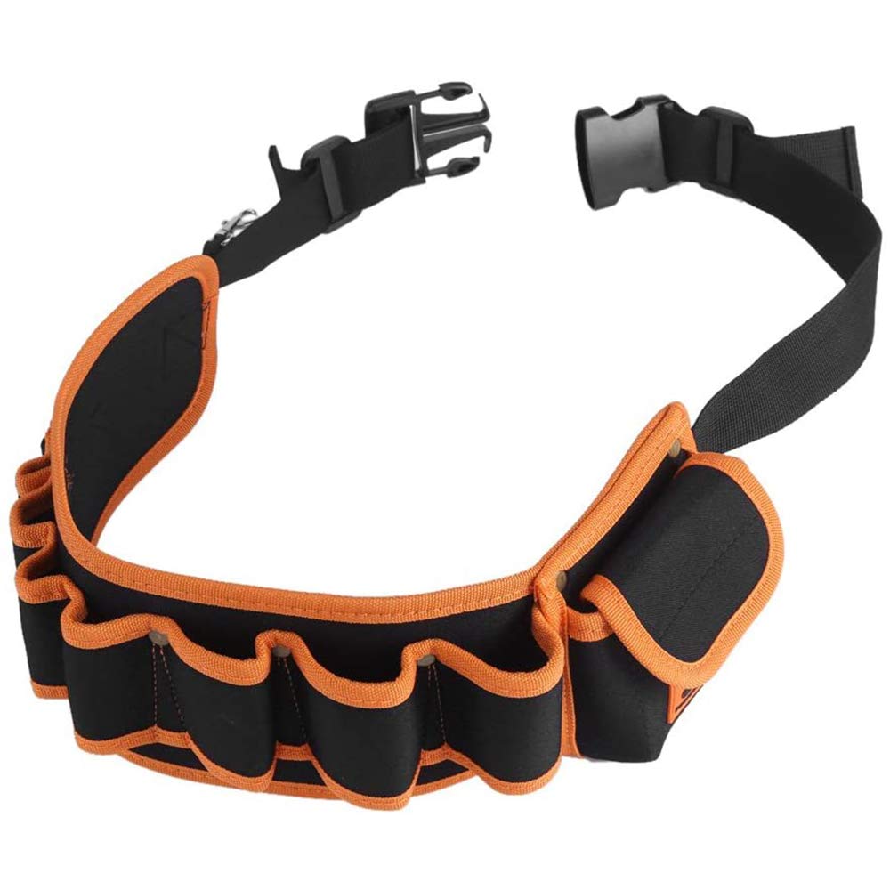 Tool Belt, Adjustable Waist Belt Bag With Multi-Pockets, 600D Oxford Fabric, Great For Electricians, One Size, Fabric 718115175055