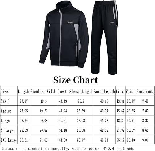 Miniatura 5 de Conjunto deportivo casual de manga larga para hombre, conjunto deportivo con cremallera completa, chaqueta deportiva y pantalones para correr