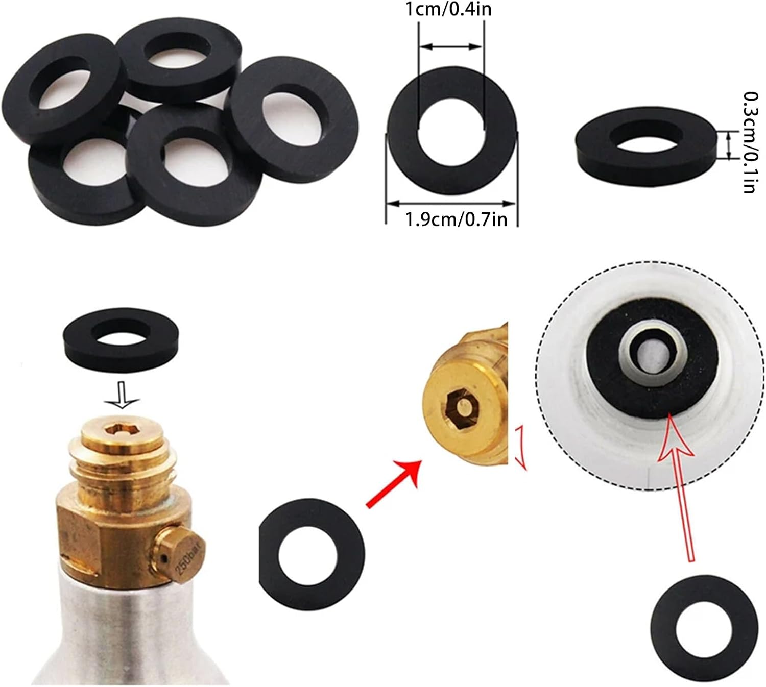 Set Of 5 O Rings Sodas Machine Cylinder Exchange Carbonators Gaskets Rings Silicone For Sodas Water Machines