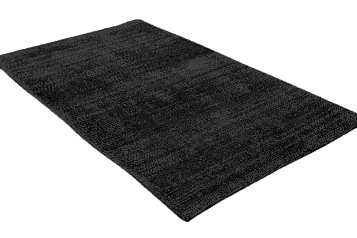 8' x 10' Home Must Haves Silk Solid Color Contemporary Modern Hand-Tufted 100% Viscose Area Rug Carpet Black
