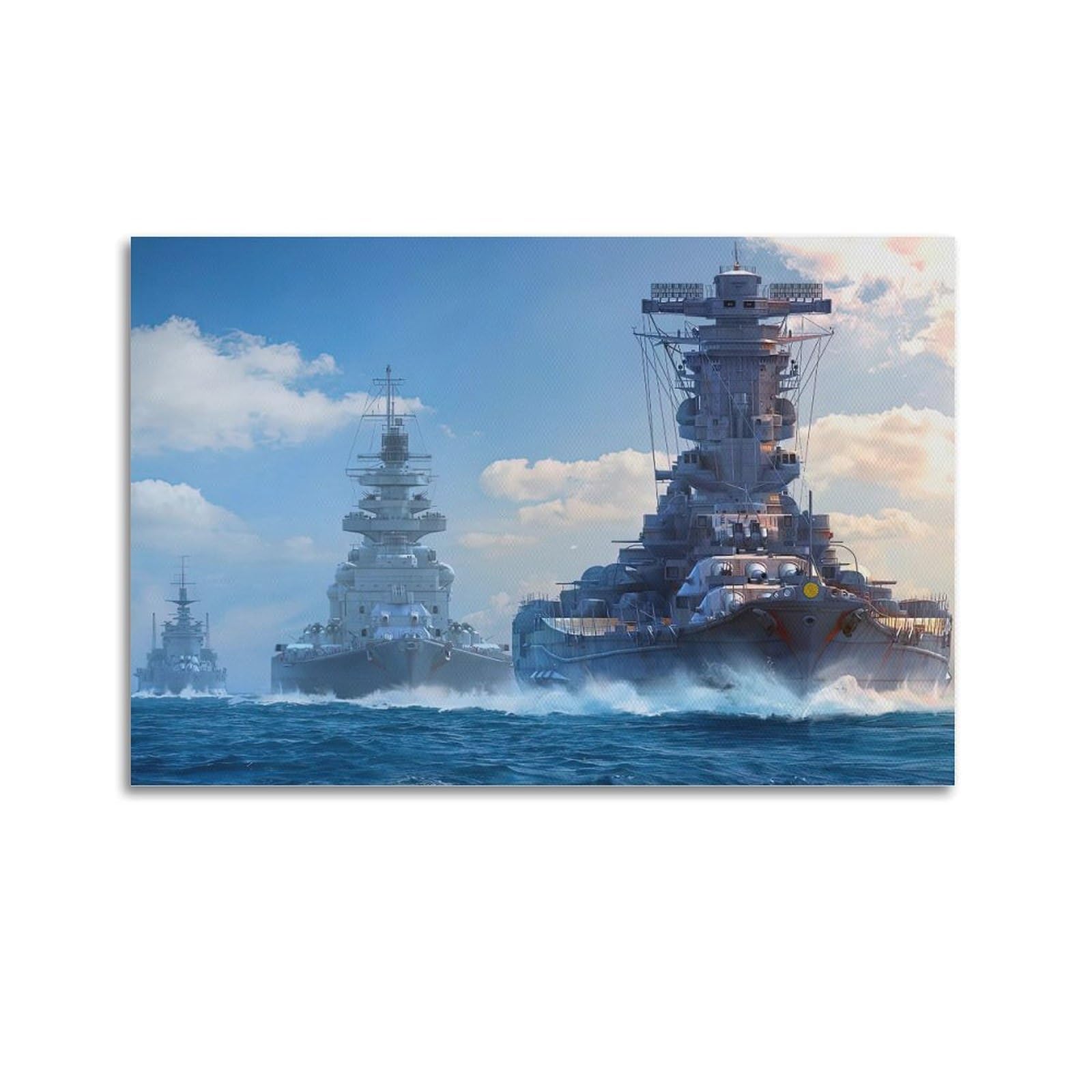 OKAHYS Vintage WWII Poster Japanese Battleship Yamato Artwork Decorative Painting Canvas Wall Artworks Picture 24x36inch(60x90cm)