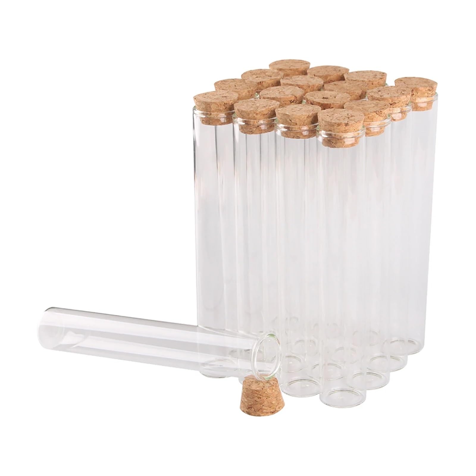 Reagenzgläser 12 Stück/Los Durchmesser 25 Millimeter 30 ml 40 ml 50 ml 60 ml Glas-Reagenzgläser mit Korkstopfen Wunschflaschen for Kunst-DIY-Handwerk(30ml)