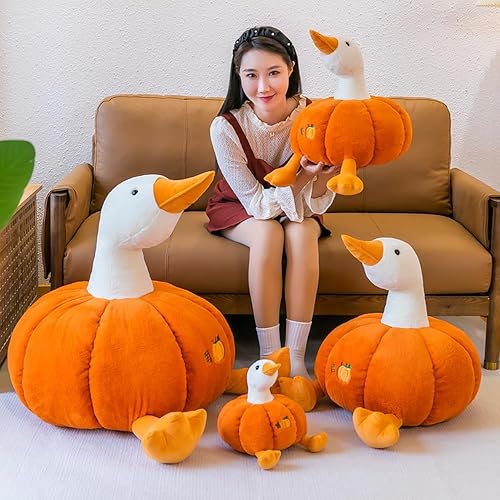 Miniatura 4 de Juguete de peluche de pato de calabaza de 22 pulgadas, animal de peluche de ganso, cojín de peluche suave, perfecto para Halloween, Navidad, fiesta