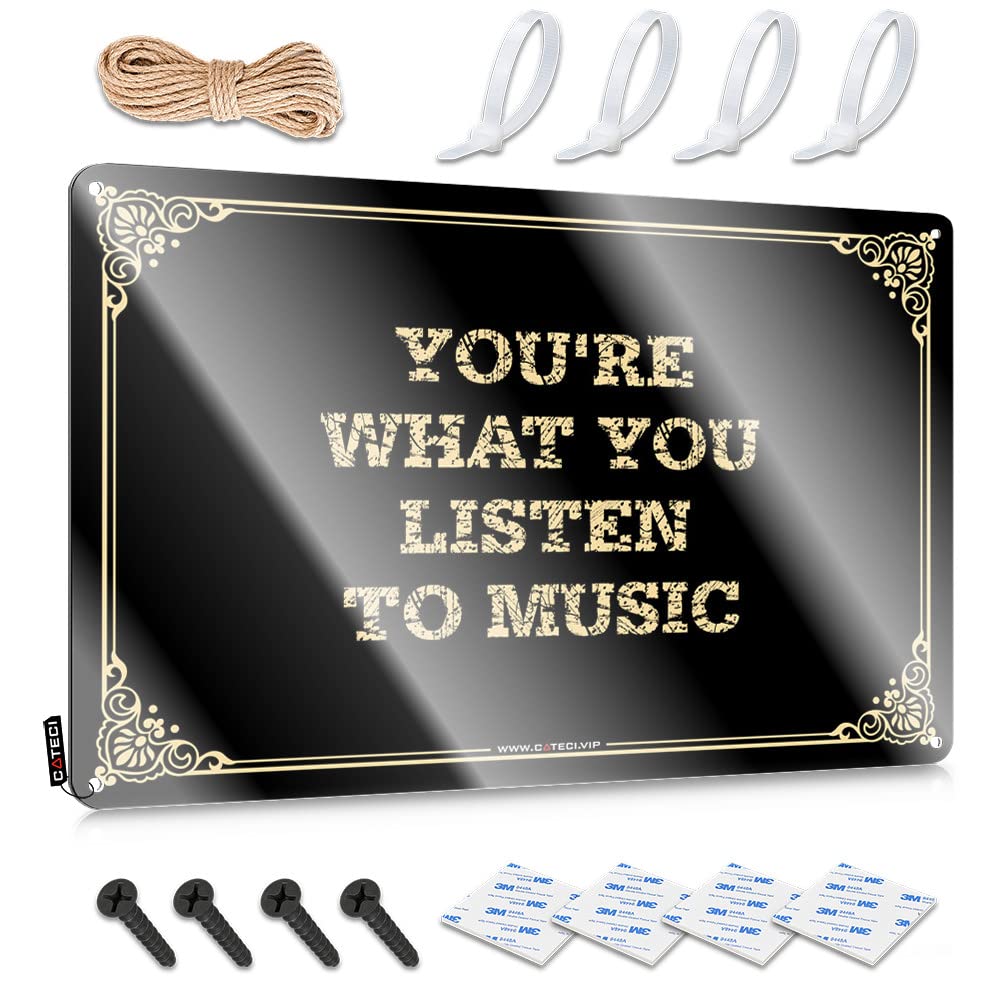 MWFKKADDB Funny Kitchen Tin Signs You'Re What You Listen To Music Tin Sign Tin Signs Home Bar Decor(20X30CM)