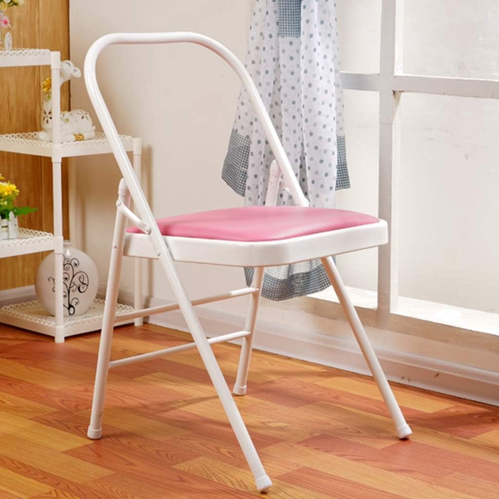 Folding Chair, Made of Metal and Leather, Suitable for Home Use