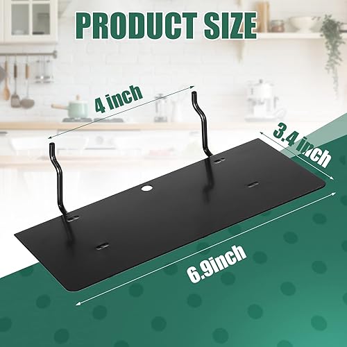 Miniatura 2 de Paquete de 4 estantes de tablero de clavijas, organizador de pared, soportes de estante de tablero de clavijas, bandeja de acero, accesorios de