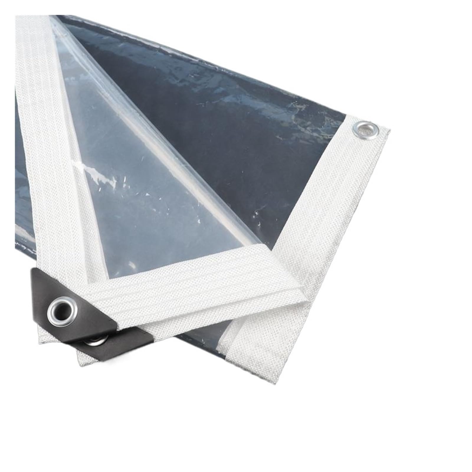 1pc Clear Tarp With Eyelets Double Stitched Reinforced Edges Ground Sheets PEVA Tarpaulin For Patio Plant Garden Tent Greenhouse(1.5mx2m)