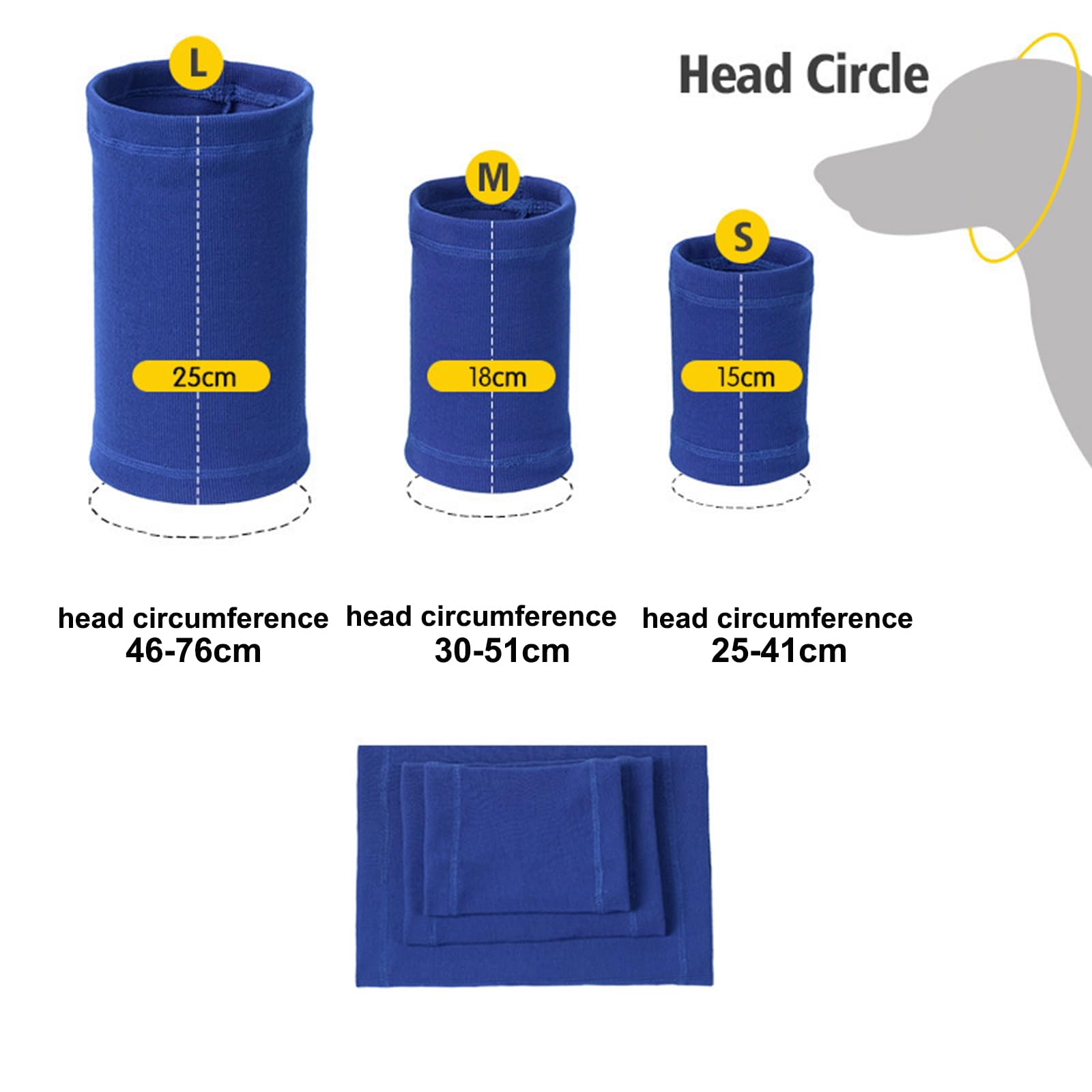SUNTRADE Dog Calming Hood with Ear Covers, Anxiety Relief Head Protection, Grooming and Bath Neck Warmer (Blue, M) - Image 3
