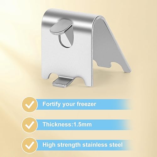 Miniatura 7 de HK 920158 Clip para estante del congelador, soporte para estante del refrigerador del refrigerador, clips de hebillas cuadradas de repuesto, ganchos