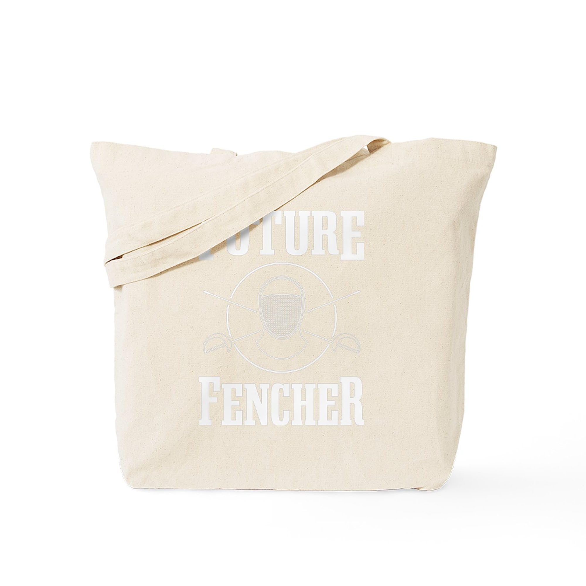 CafePress Future Fencher Fencer Fencing Helm Reusable Natural Beige Canvas Shopping Bag