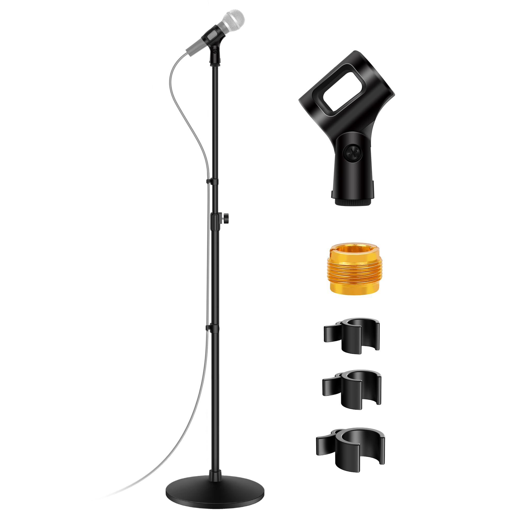 InnoGear Mikrofonständer, maximale Höhe 168,5 cm, Mikrofonständer, abnehmbarer Galgen-Mikrofonarm mit gewichteter runder Basis für Blue Yeti HyperX QuadCast SoloCast Shure SM58 Samson Q2U Fifine K669B