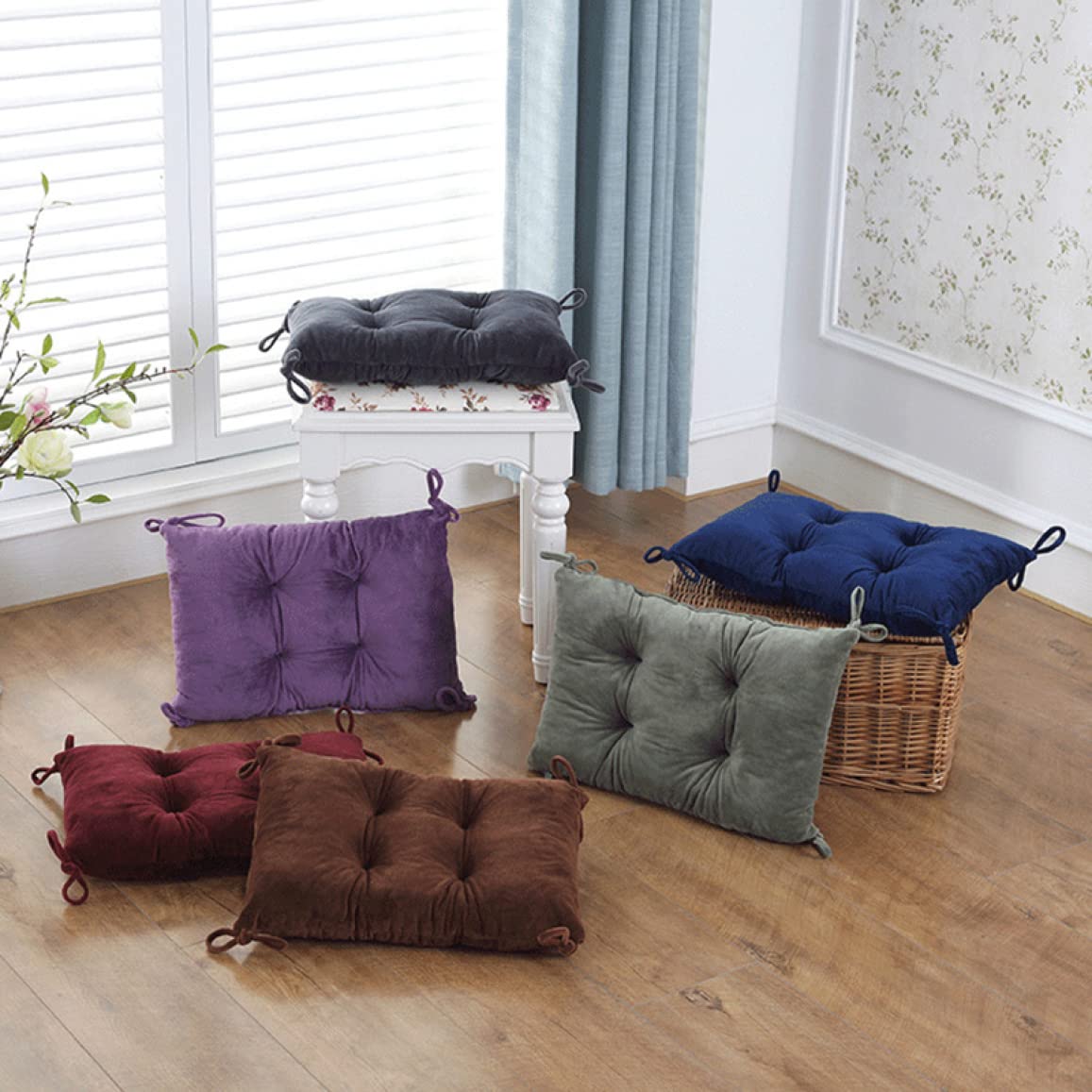 Amazon.co.jp: [LANJN] 座布団 43×43 カラー おしゃれ フロア