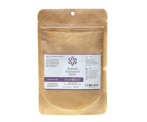 Savory Spice - Bolsa de 12 taza de ajo granulado tostado red 23 onzas
