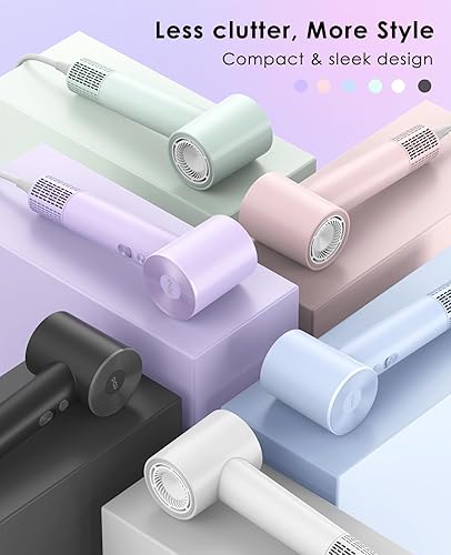 Miniatura 5 de Secador de pelo, secador de pelo iónico negativo, secadora de alta velocidad con motor sin escobillas de 110, 000 RPM, secador de pelo ligero de