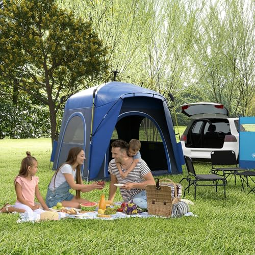 Carpa instantánea para 4 personas color azul miniatura 5