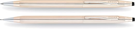 Cross Classic Century Refillable Fine Ballpoint Pen and 0.7mm Pencil Set, Includes Premium Gift Box - Lustrous Chrome