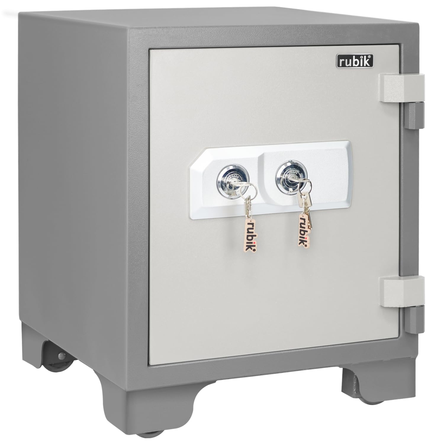 Rubik Fireproof Safe Box 102Kg, Dual Key Lock Operated, 2 Hours Fire Rated Safety Locker, A4 Documents Friendly, RB-580LB (58x45x45cm)