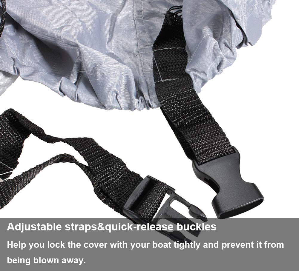 Bootspersenning Bootabdeckung 300D Oxford-Gewebe Wasserdicht und UV Schutz Boot Schutz Plane, Grau,21 to 24ft: 732x300cm