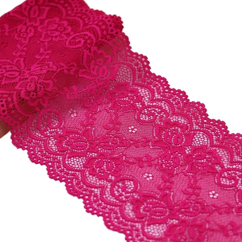 Dentelle Ruban de dentelle brodé Floral ajouré élastique, 15cm, for bricolage, vêtements, tissu à coudre, décoration Textile de maison, ruban de dentelle...